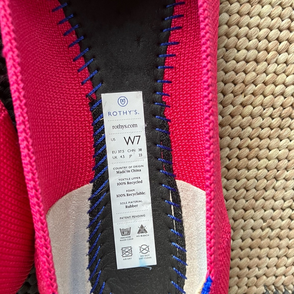 Rothy's pink magenta sz 7 - Picture 4 of 4